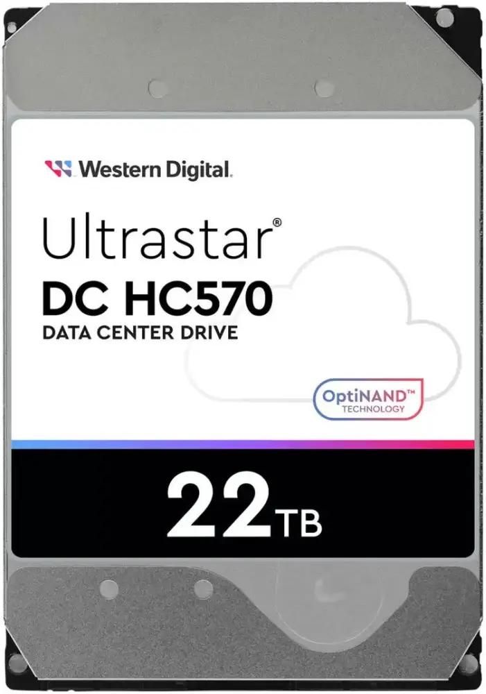 Жесткий диск WD Ultrastar DC HC570 WUH722222ALE6L4,  22ТБ,  HDD,  SATA III,  3.5" [0f48155]